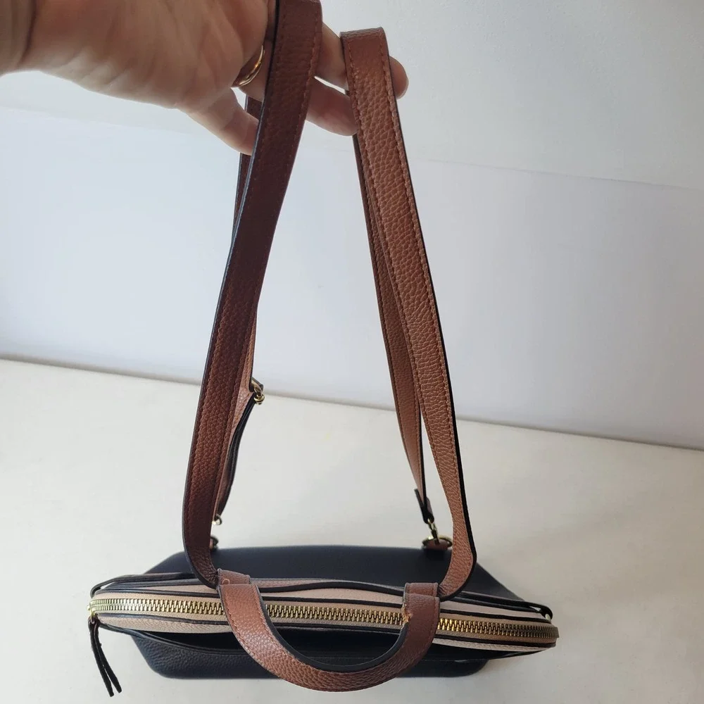 Nanette Lepore Convertible Backpack Crossbody Women Colorblock Vegan Leather